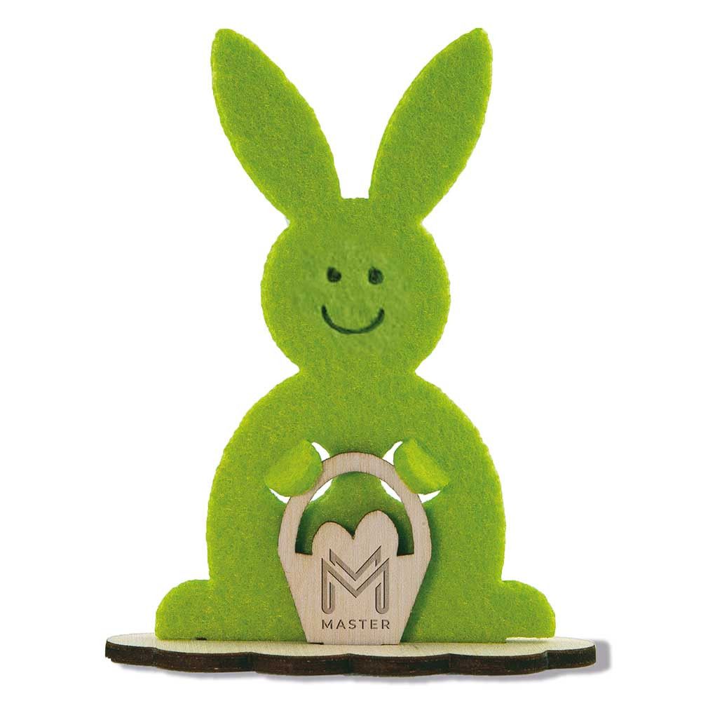 Steckfigur Hase in Werbekarte - Hase mit Lasergravur-885