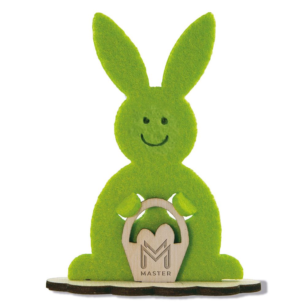Steckfigur Hase in Werbekarte - Hase mit Lasergravur-885