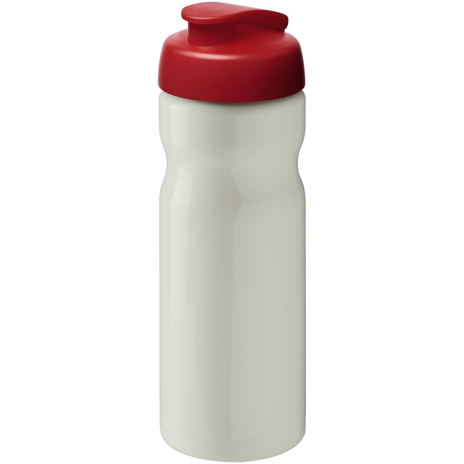H2O Active Eco Base 650 ml Sportflasche mit Klappdeckel - elfenbeinweiß -  rot-633