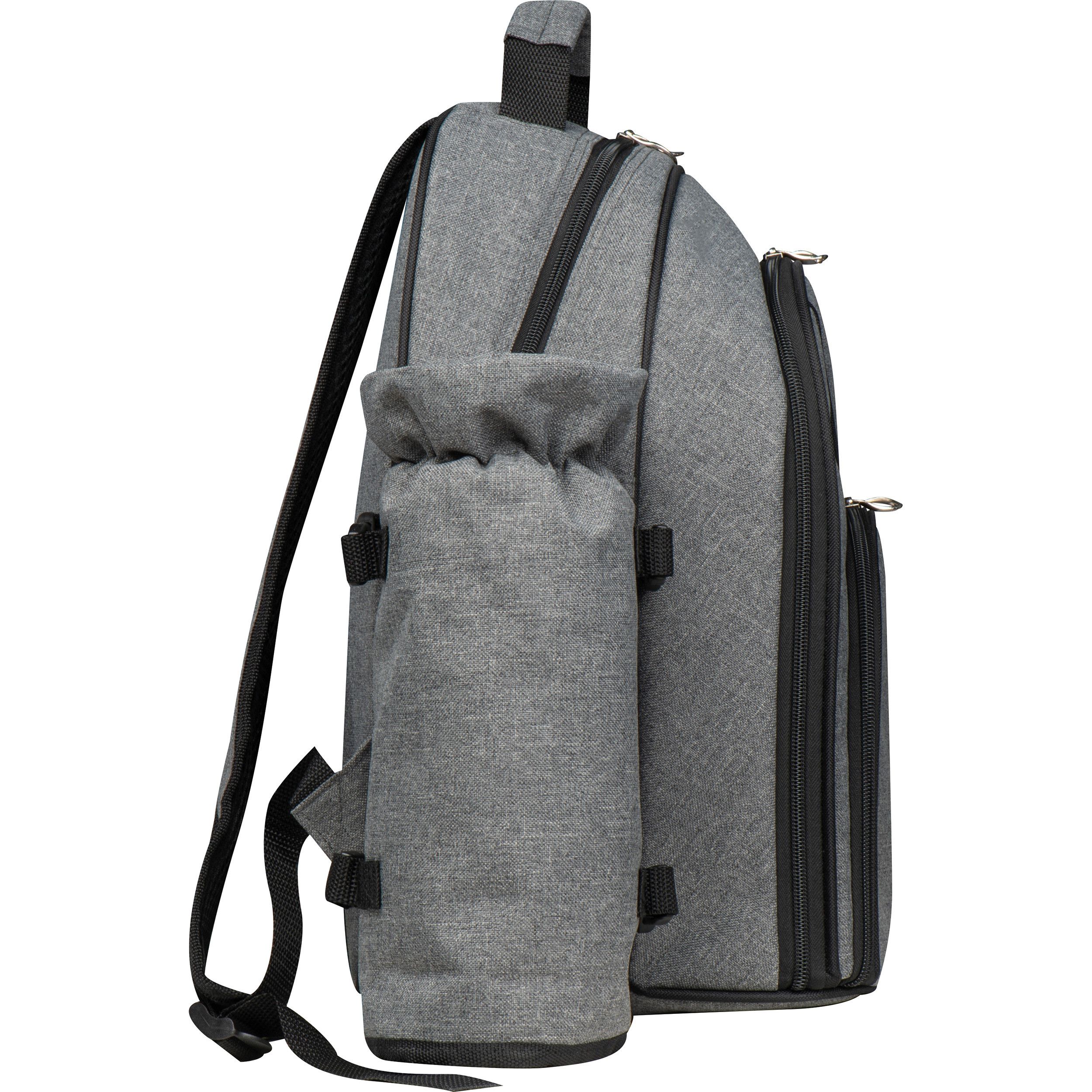 Picknickrucksack für 4 Personen mit Picknickdecke - anthrazit-46