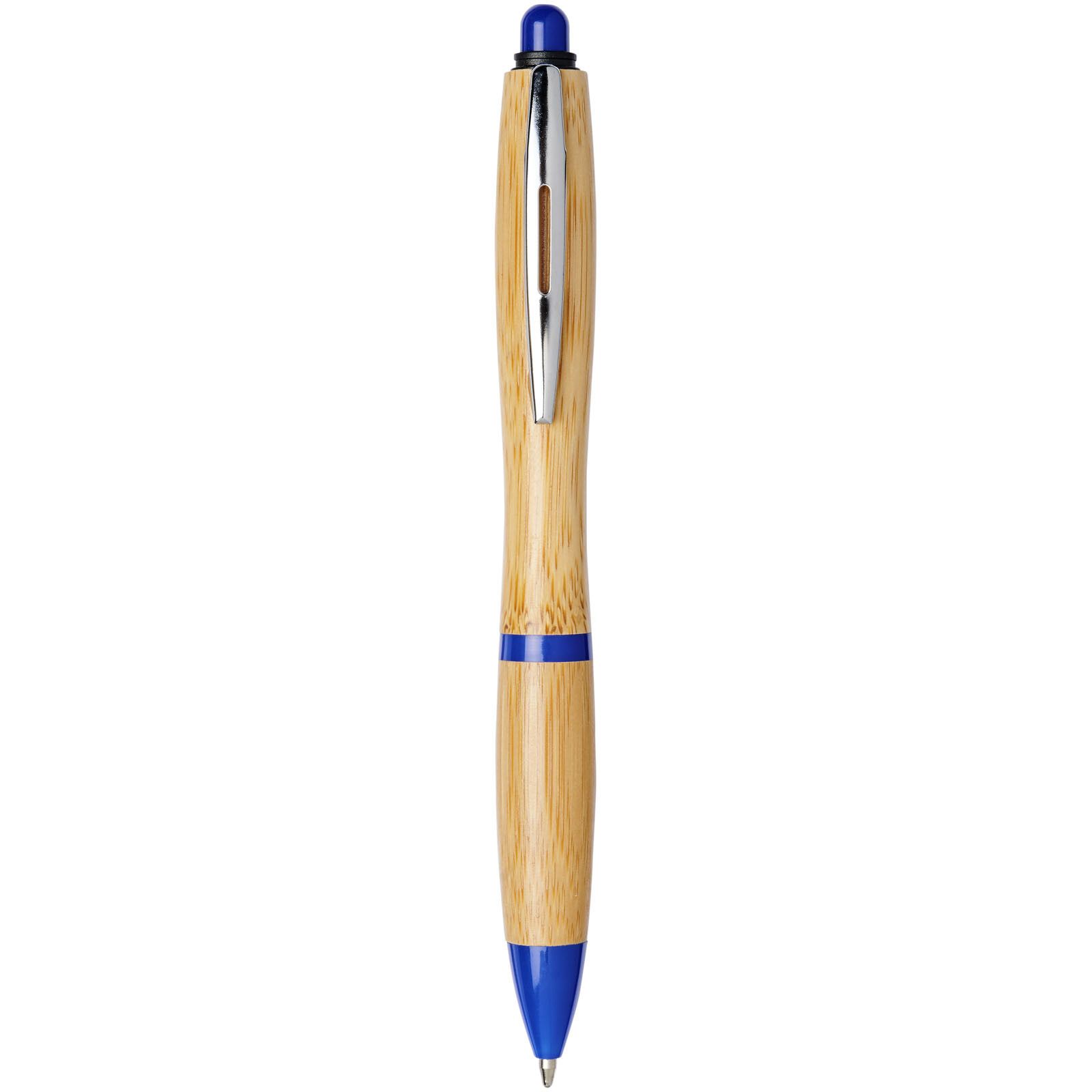Nash Kugelschreiber aus Bambus (blaue Mine) - natur -  royalblau-112