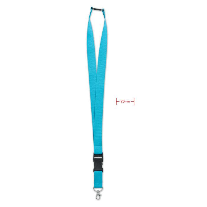 Lanyard mit Metallkarabiner WIDE LANY - türkis-794