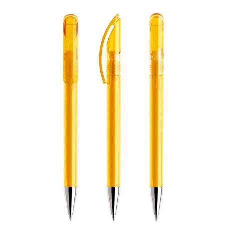 prodir DS3 TTC Twist Kugelschreiber Metall-Spitze - transparent - gelb-676
