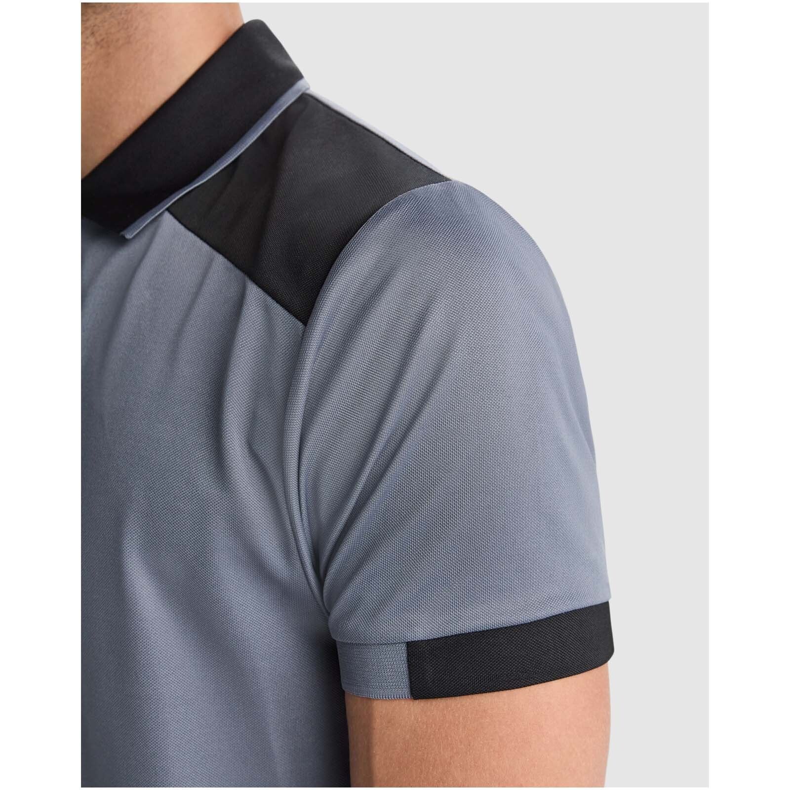 Samurai Kurzärmeliges Poloshirt mit antibakterieller Wirkung, 160 g/m2, unisex  - blei -  schwarz-212