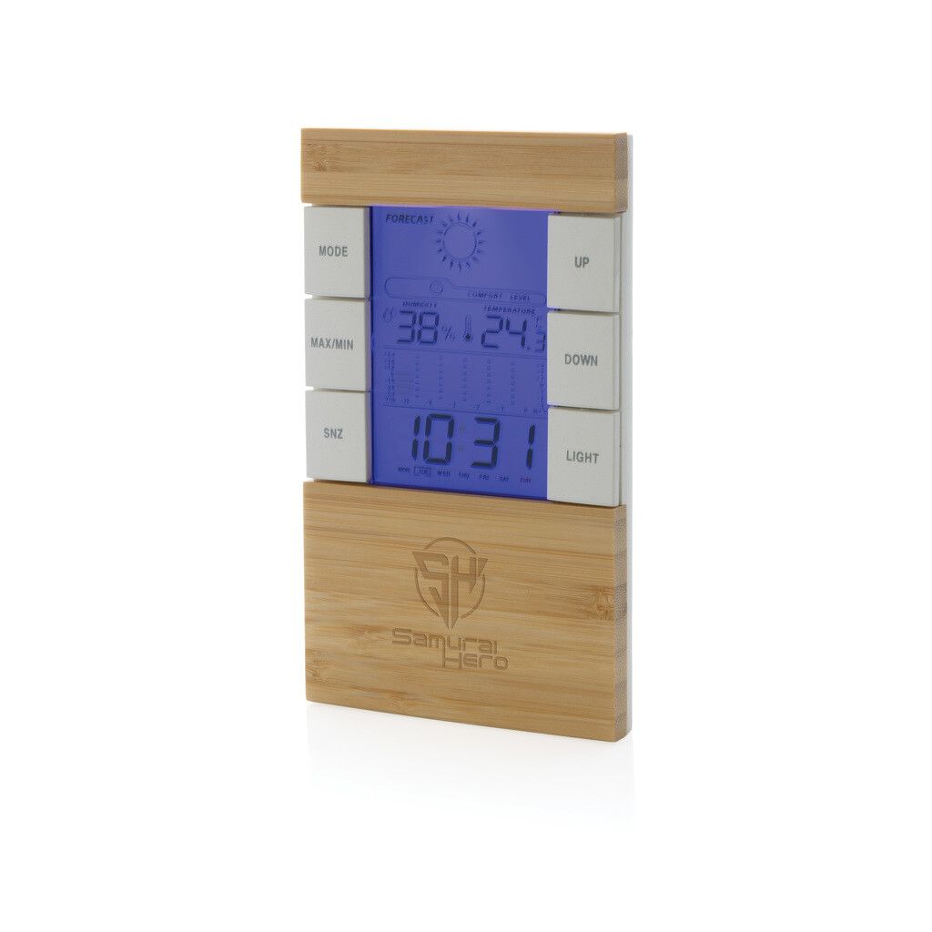 Utah Wetterstation aus RCS rKunststoff & Bambus - braun-814