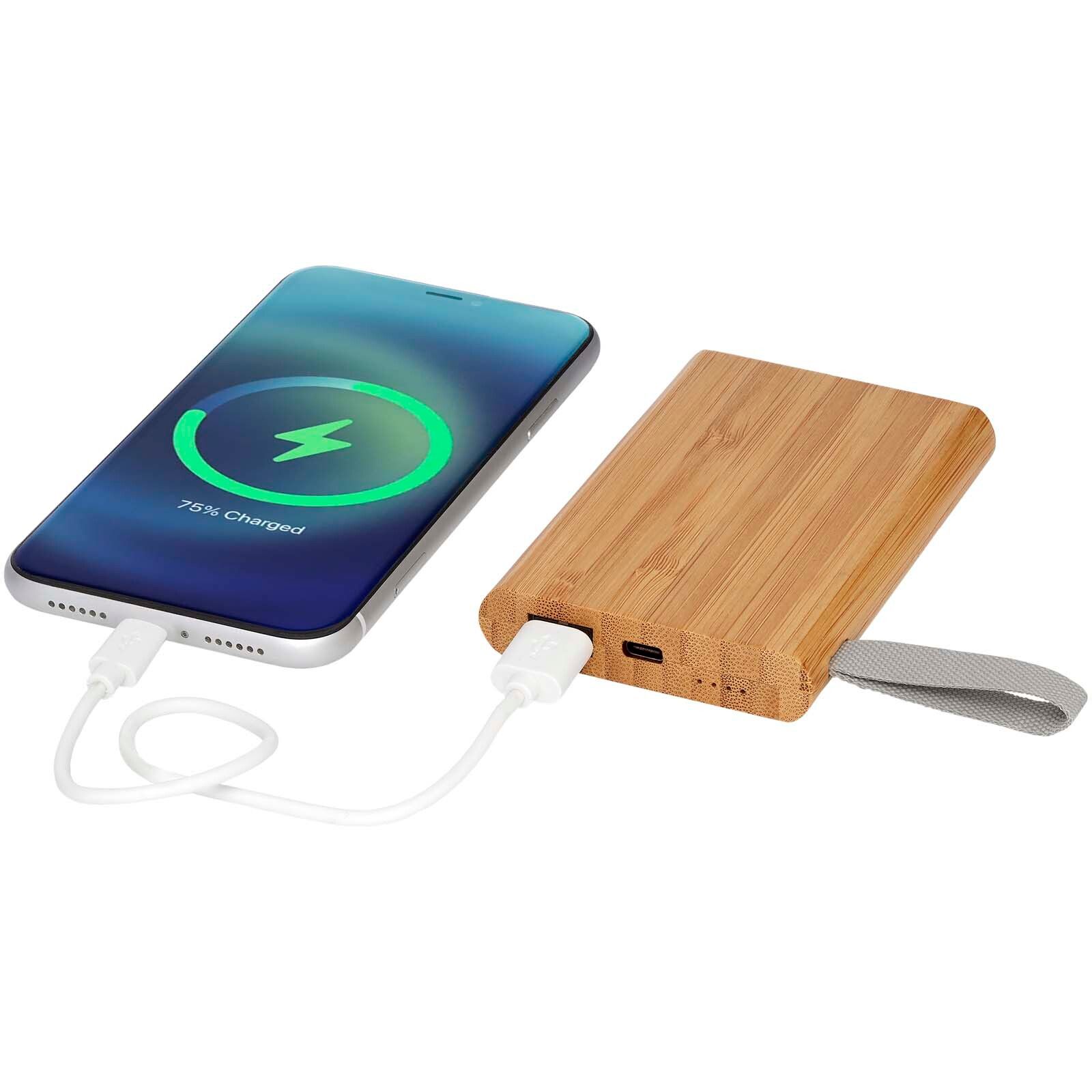 Tulda 5000 mAh Powerbank aus Bambus - natur-598
