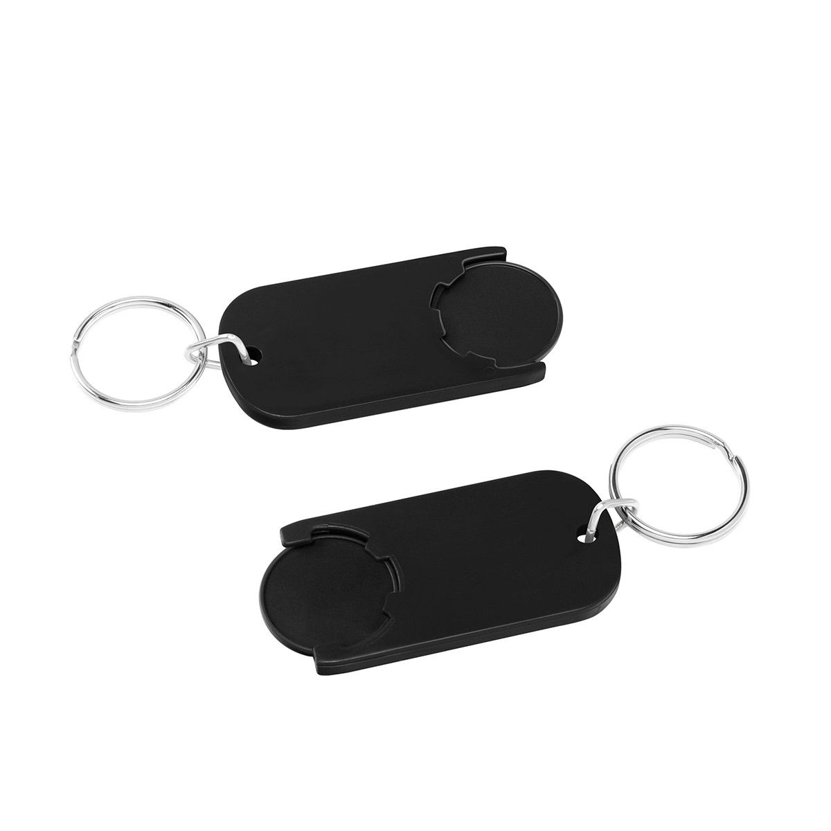 Chiphalter mit 1€-Chip Alpha - schwarz, schwarz-290
