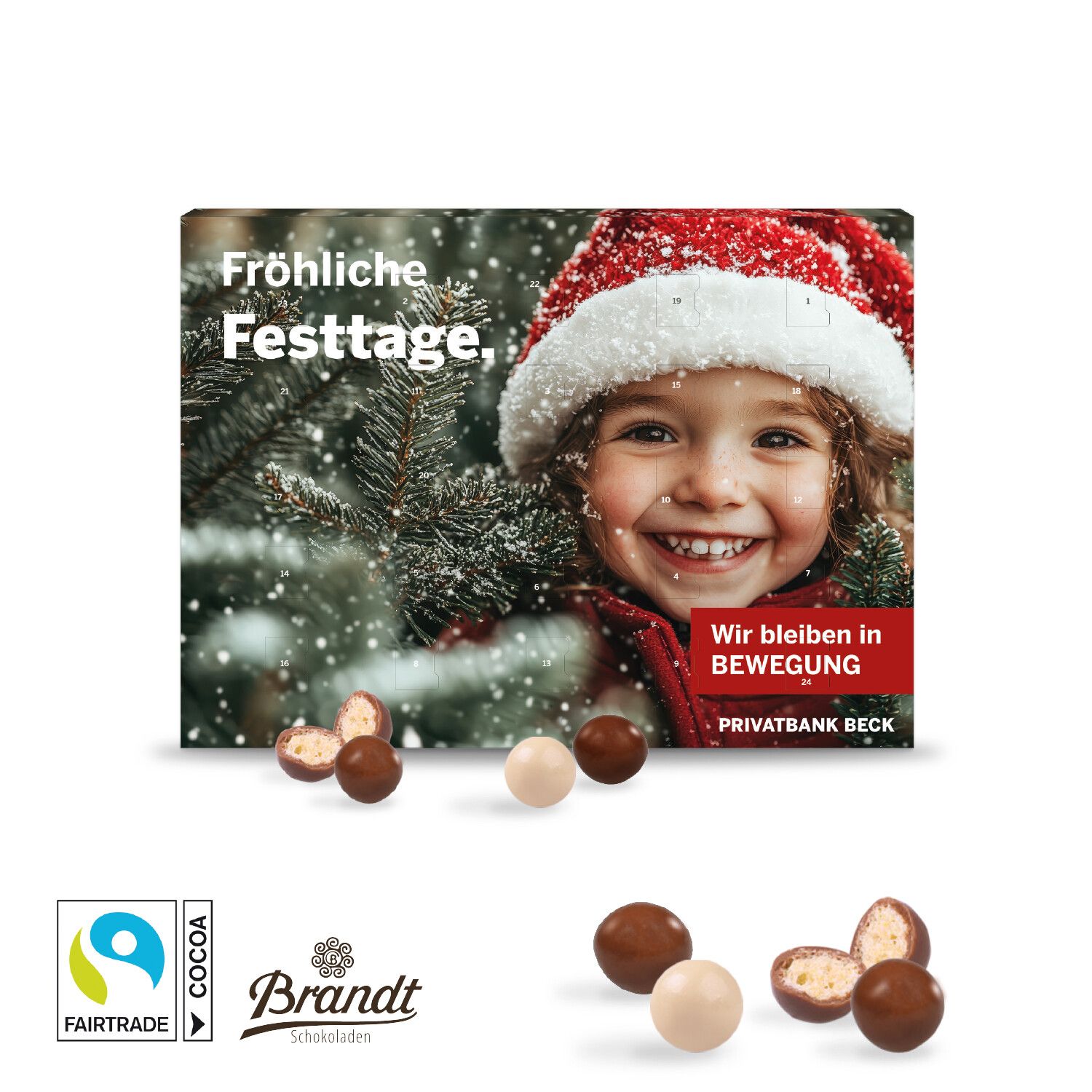 Wand-Adventskalender mit Brandt Knusperkugeln-718