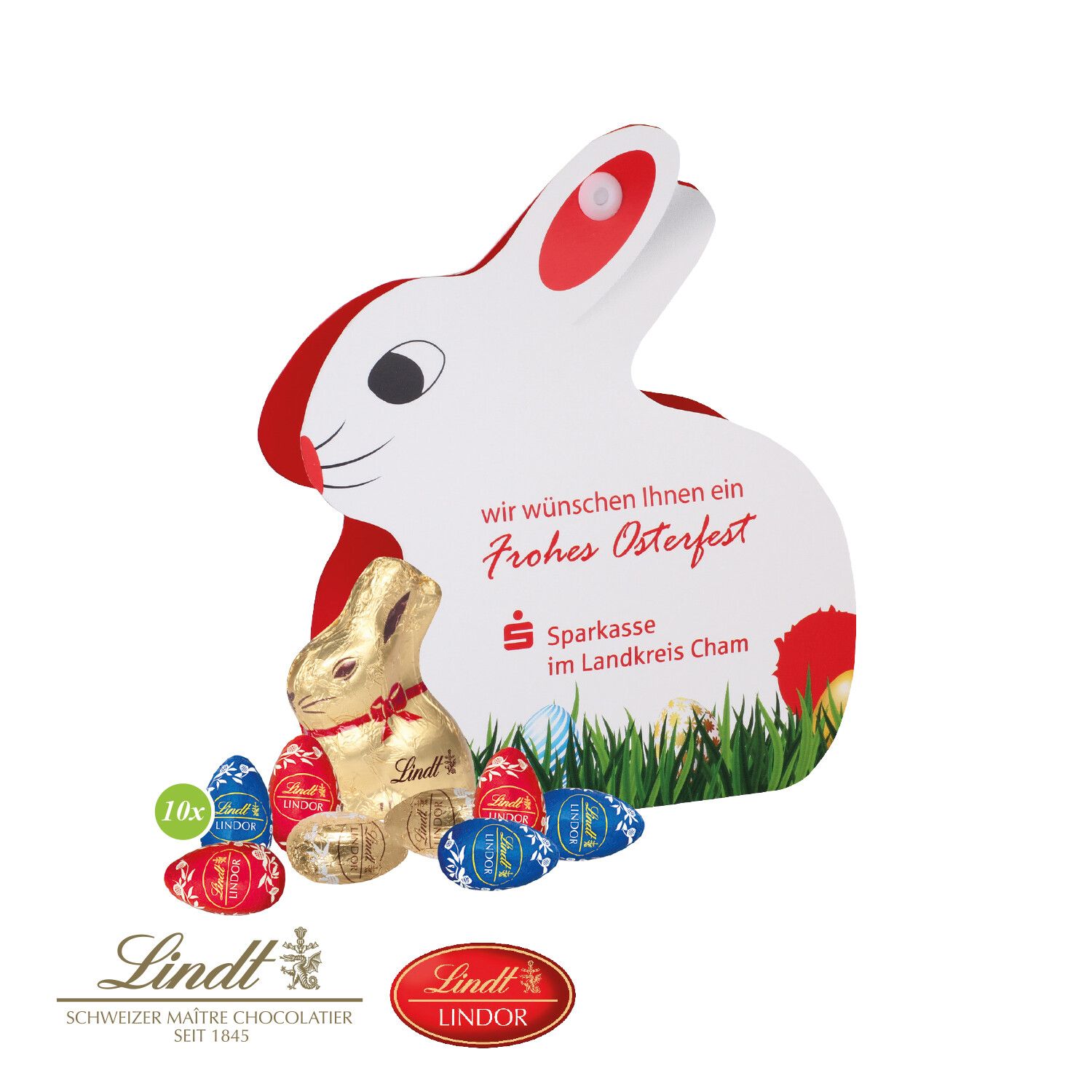 Werbe-Osterhase mit Lindt Schokoladenmischung-529