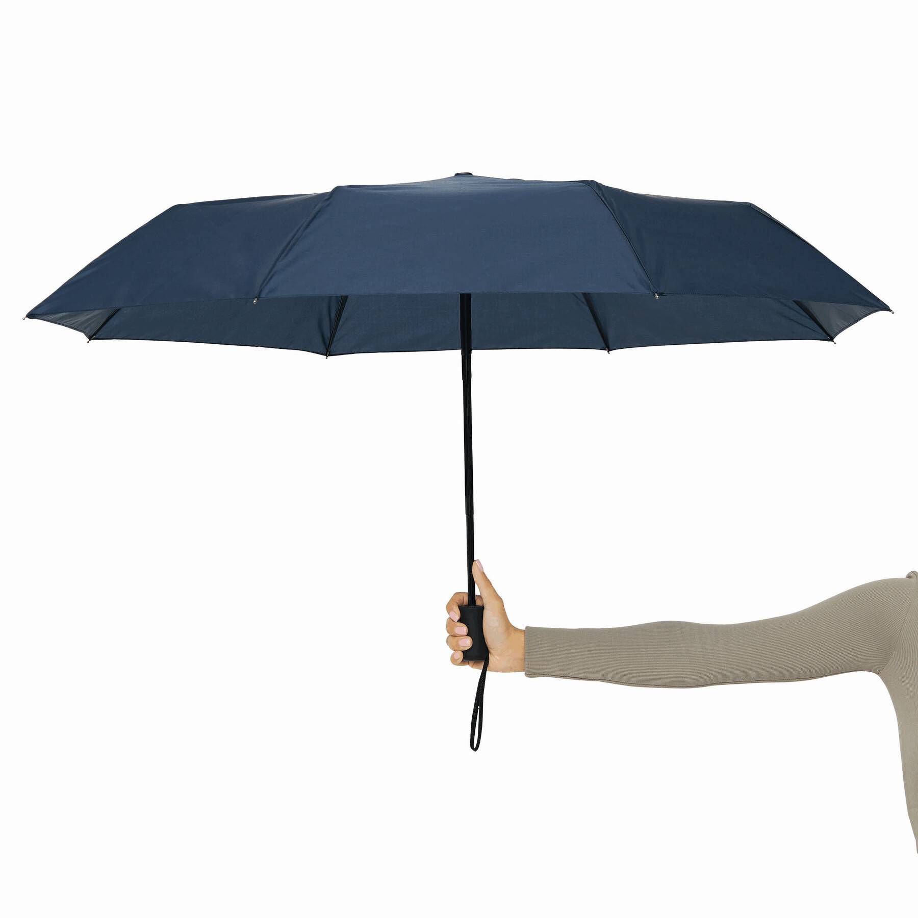 Vollautomatischer Windproof-Taschenschirm PLOPP - marineblau-941