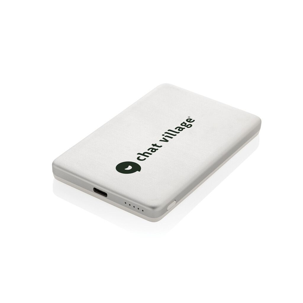 Orion 5.000mAh 5W magnetische Powerbank aus RCS rec. Alu - silber-438