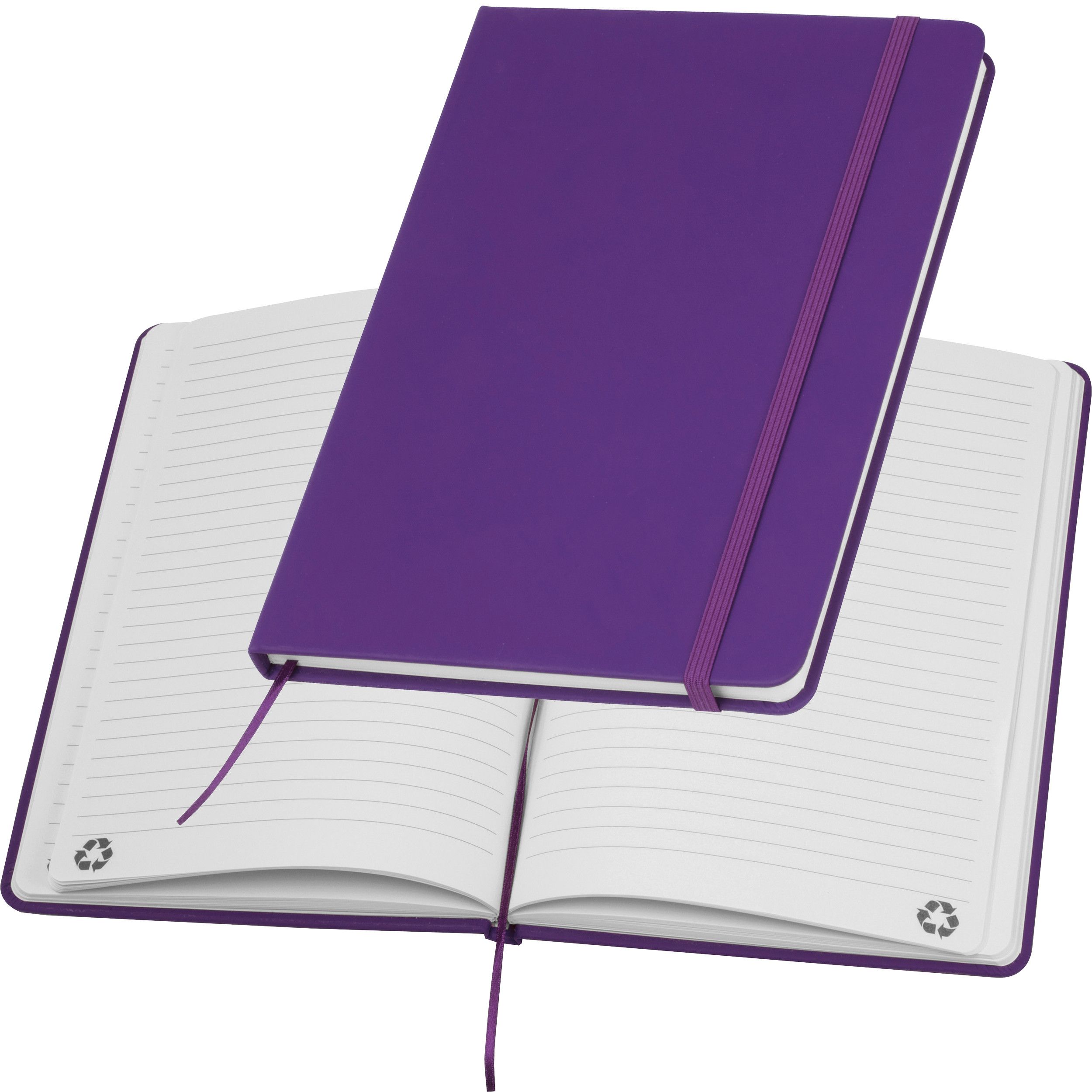 A5 Notizbuch aus Recyclingpapier  - lila-279