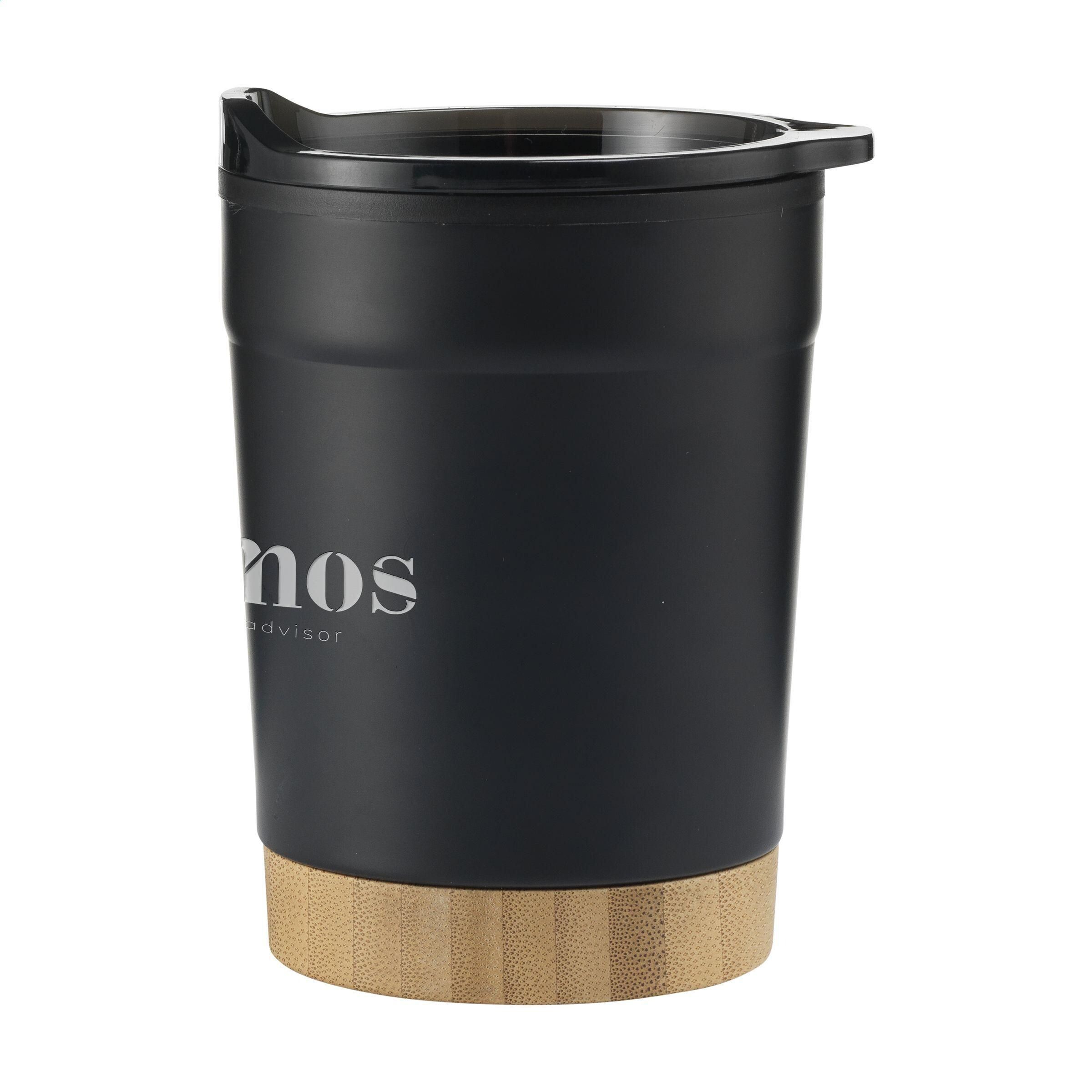 Kobe Bamboo RCS Recycled Steel 350 ml Kaffeebecher - schwarz-840