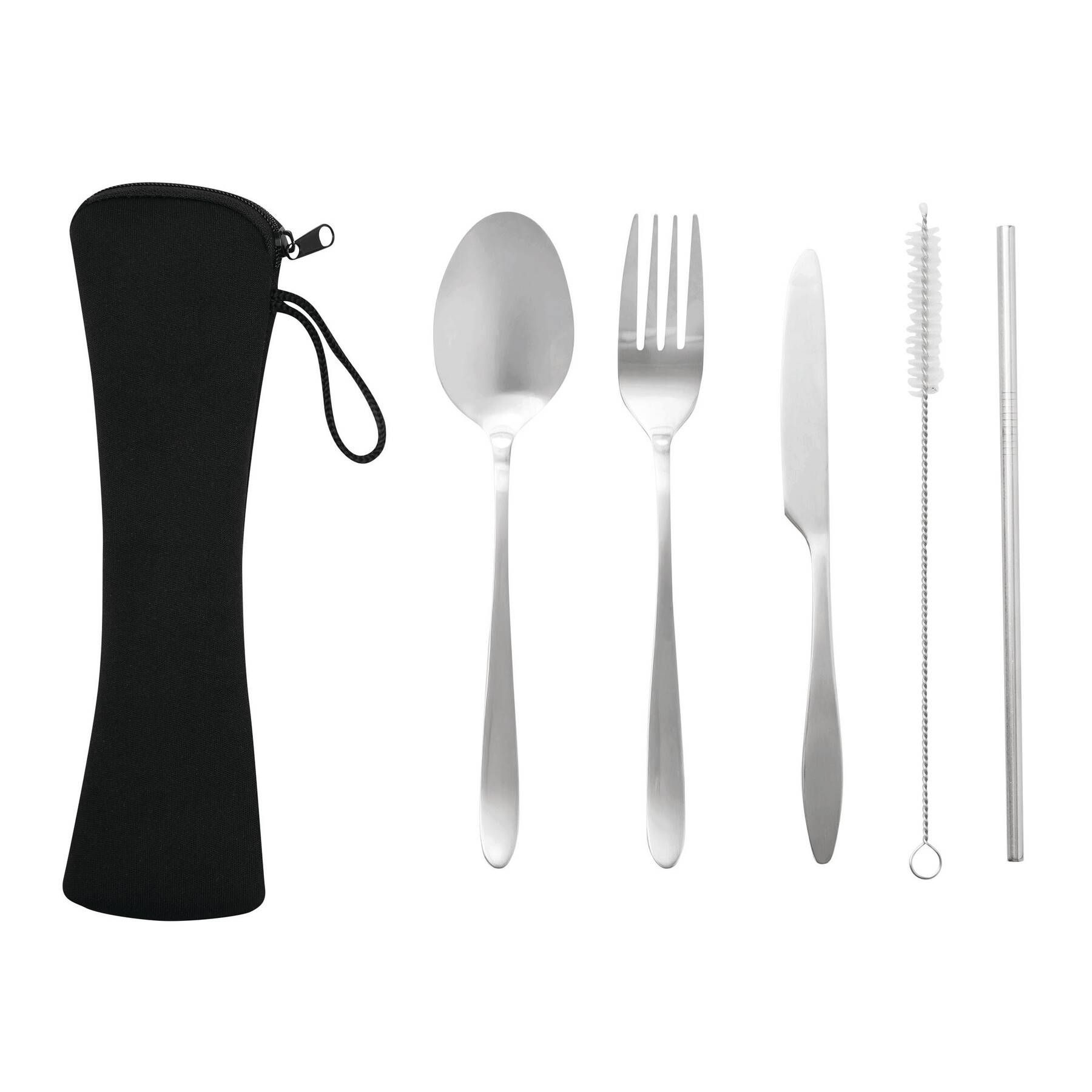 Edelstahl-Besteckset, 5-teilig STELLOKIT - schwarz - silber-749