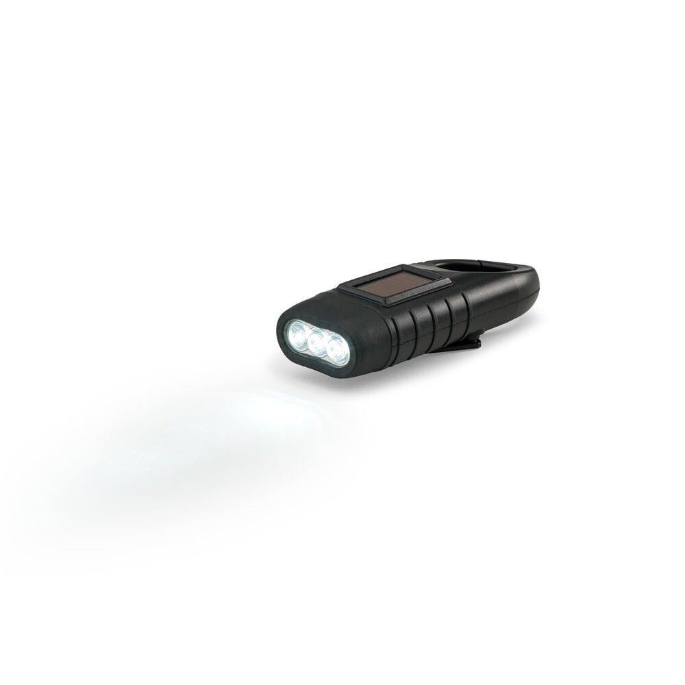 SOLARKY Kompakte 0.5 W ABS-Taschenlampe mit 3 weißen LEDs mit 90 Lumen - schwarz-794
