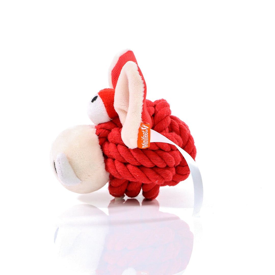 MiniFeet® Hundespielzeug Knotentier Wildschwein - rot-675