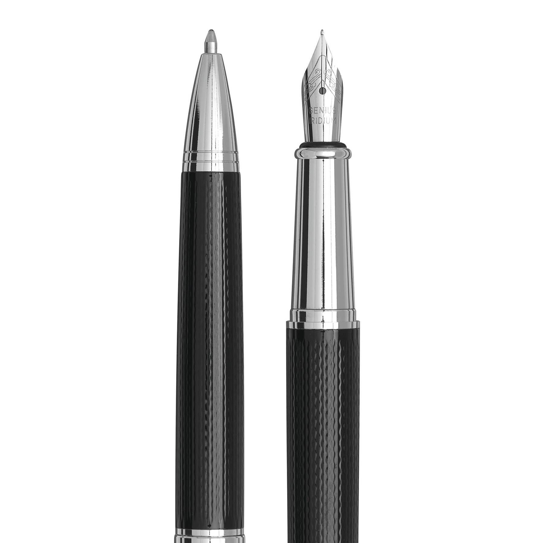 Schreibset MANZONI - schwarz - silber-796