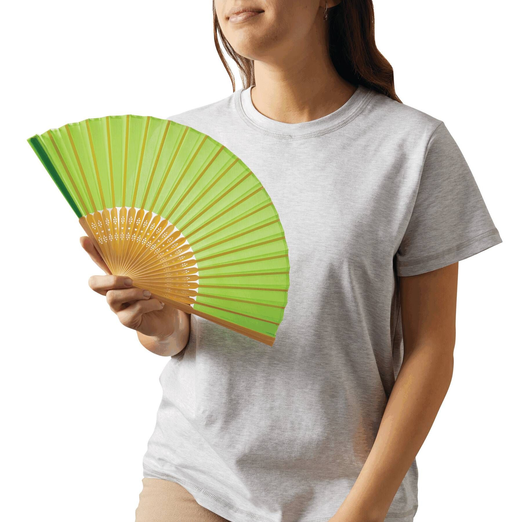 Faltbarer Fächer BAMBOO COOL - grün-439
