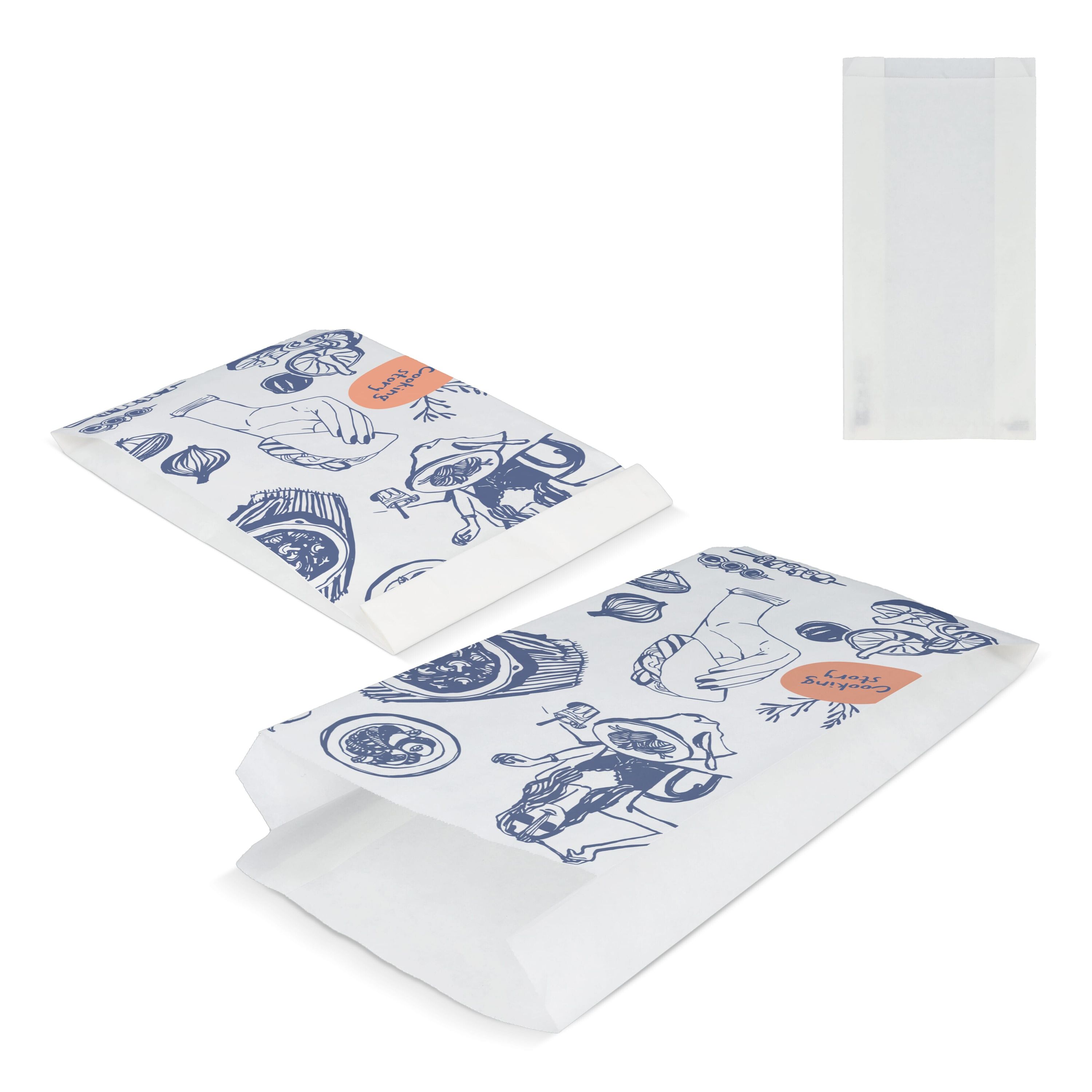 Papiertüte 50g/m² 15 x 7 x 36cm - weiss-485