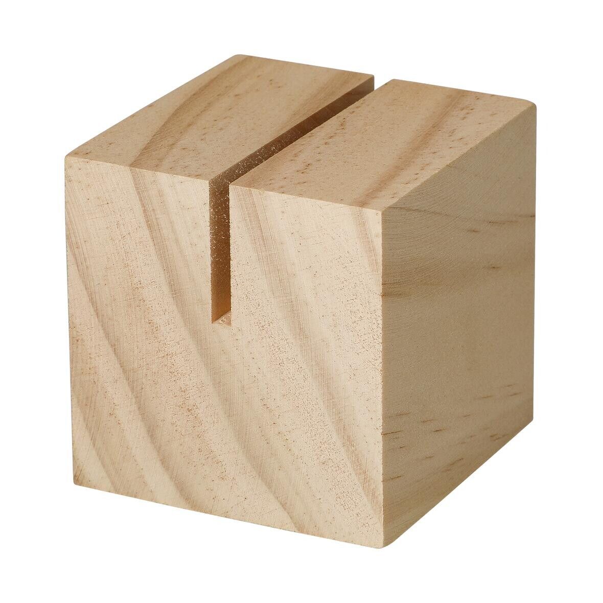Holzmenükartenhalter Cube - natur-770