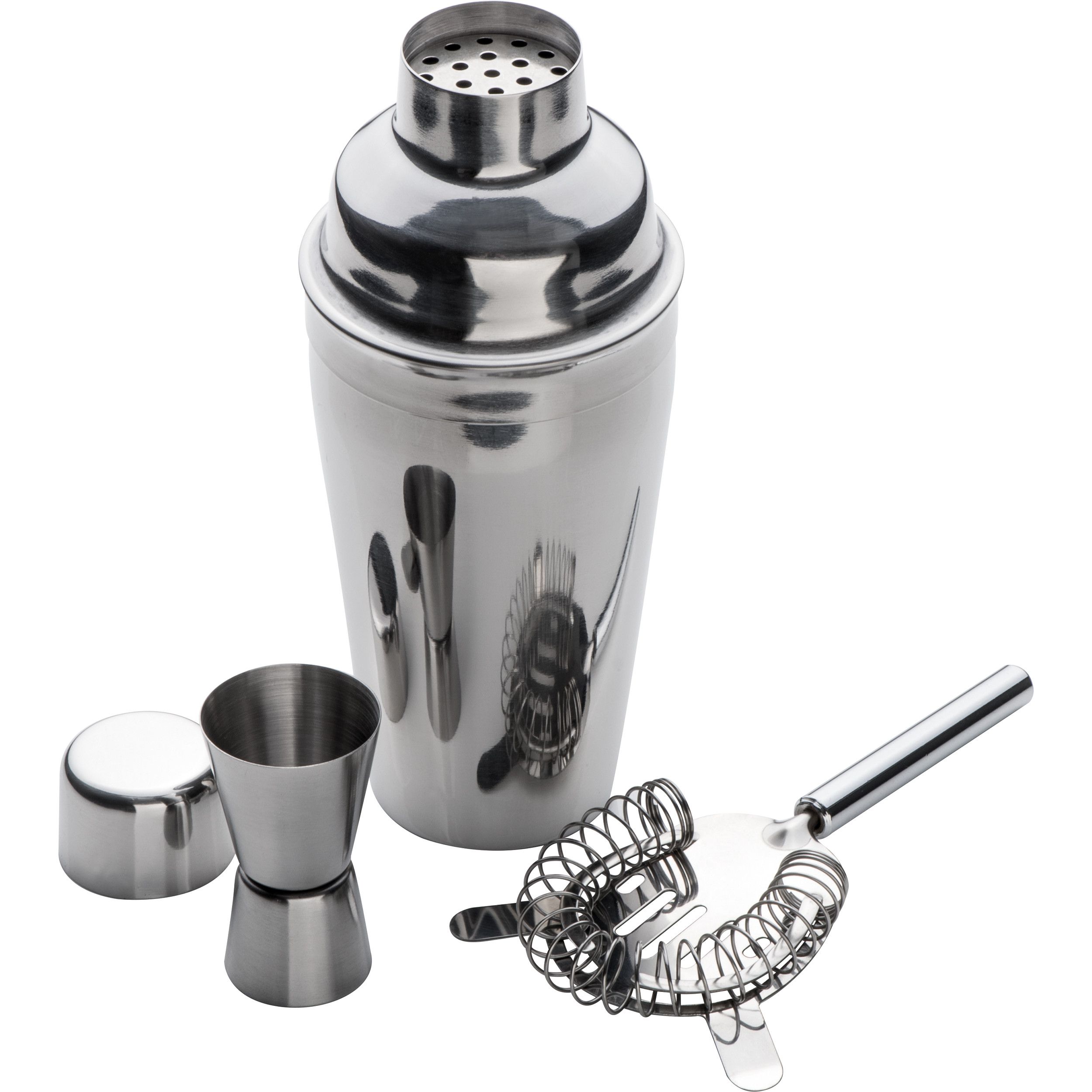 Metall Cocktailset, 3-tlg. Messina - silbergrau-916