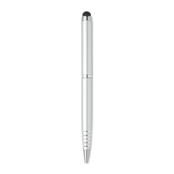 Drehkugelschreiber mit Stylus FLORINA - silber-744