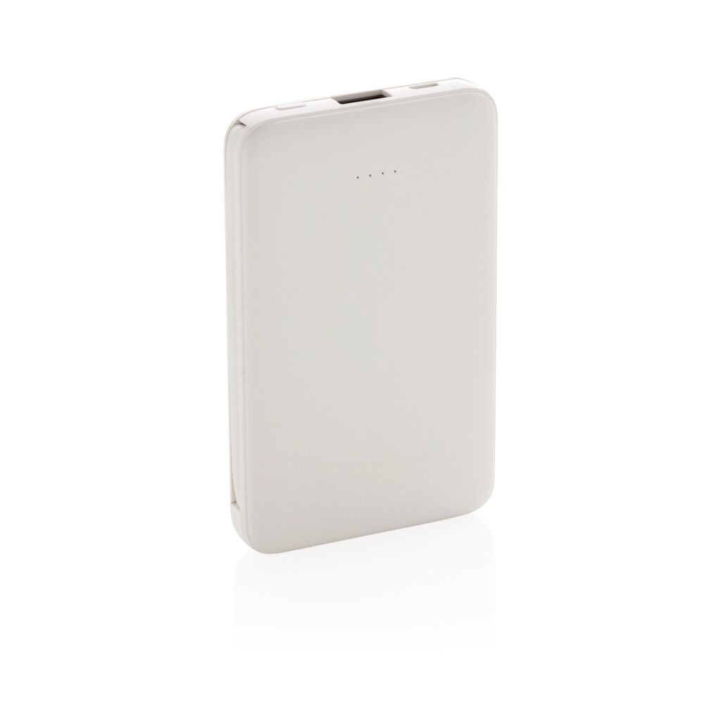 5.000 mAh Powerbank mit integriertem Kabel - weiß-474