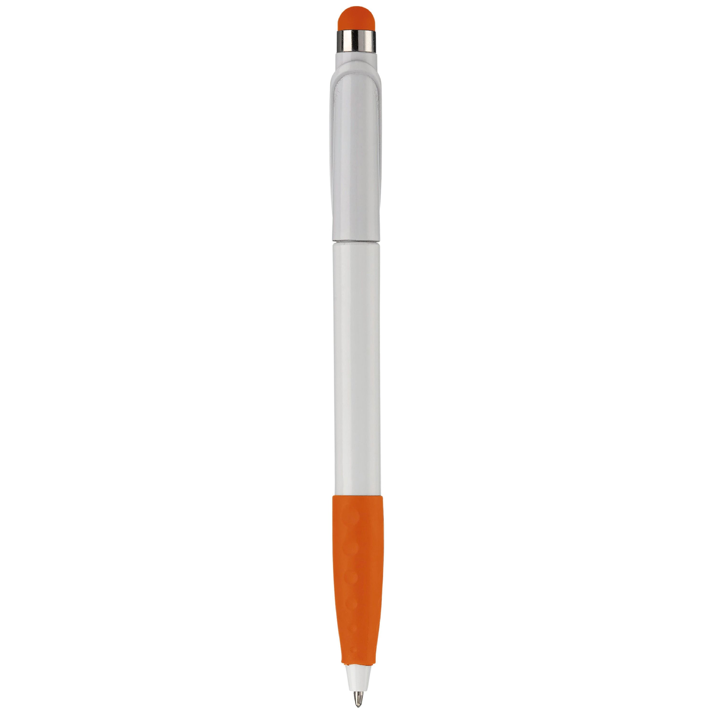 Kugelschreiber Cosmo Stylus - weiss  -  orange-106