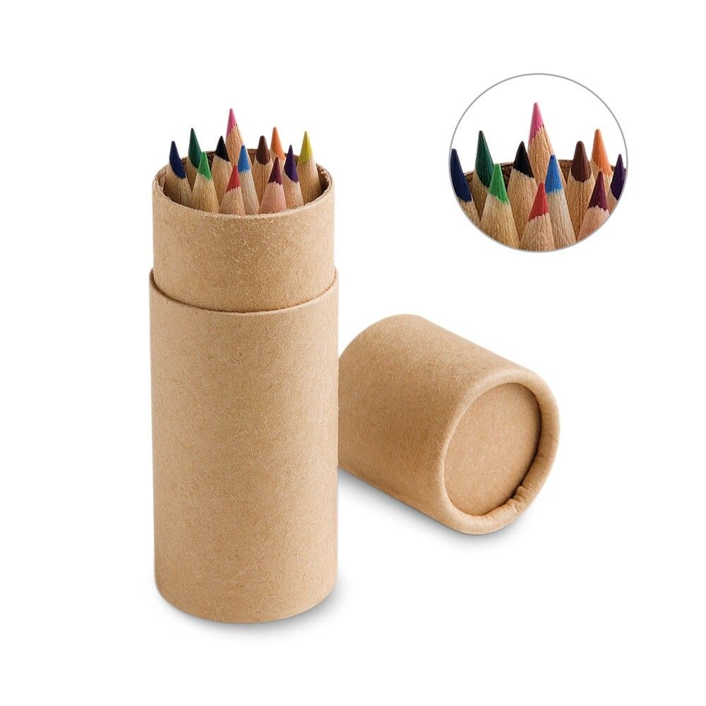 CYLINDER Buntstift Schachtel mit 12 Buntstiften - natur-159
