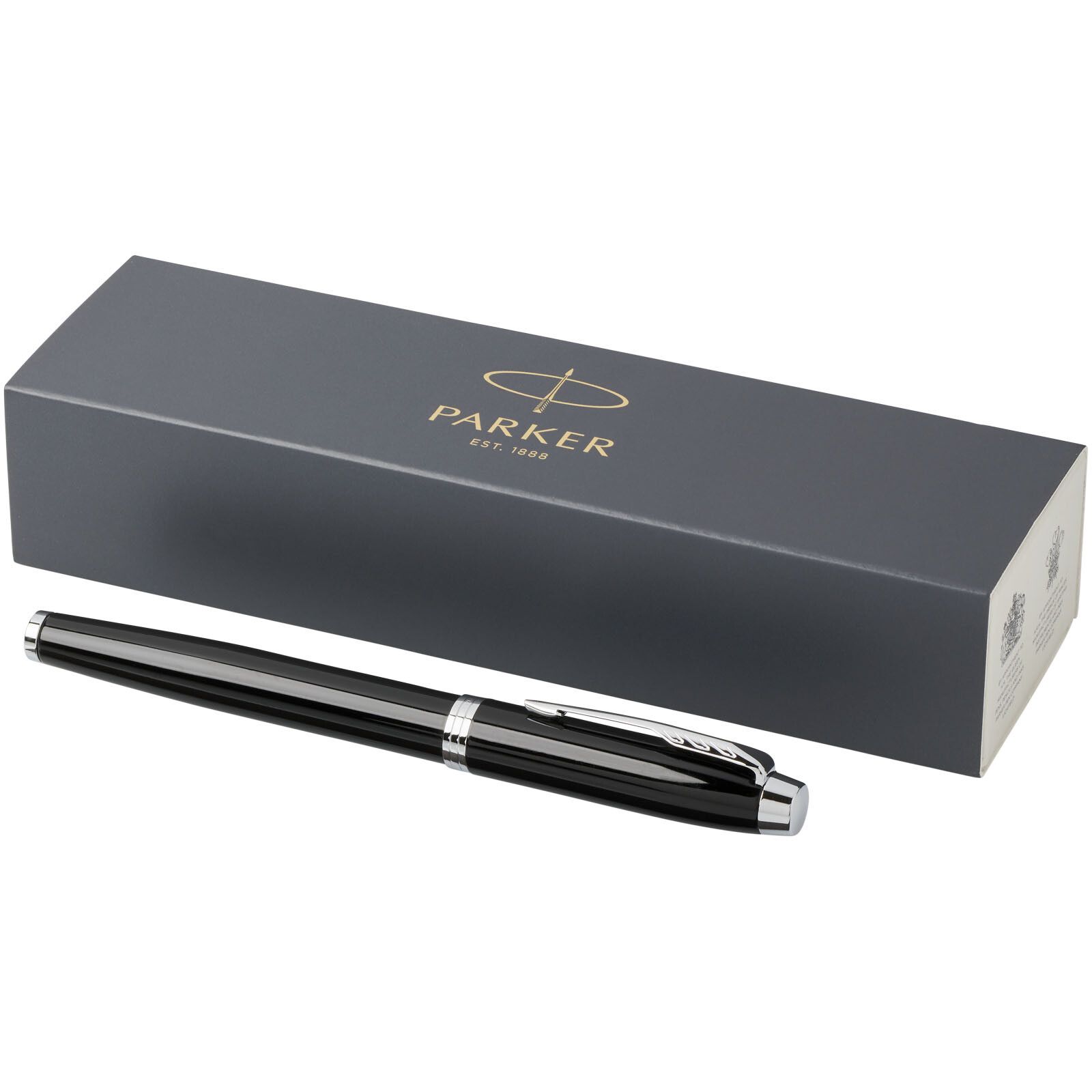 Parker IM Tintenroller (schwarze Mine) - schwarz -  chrom-86