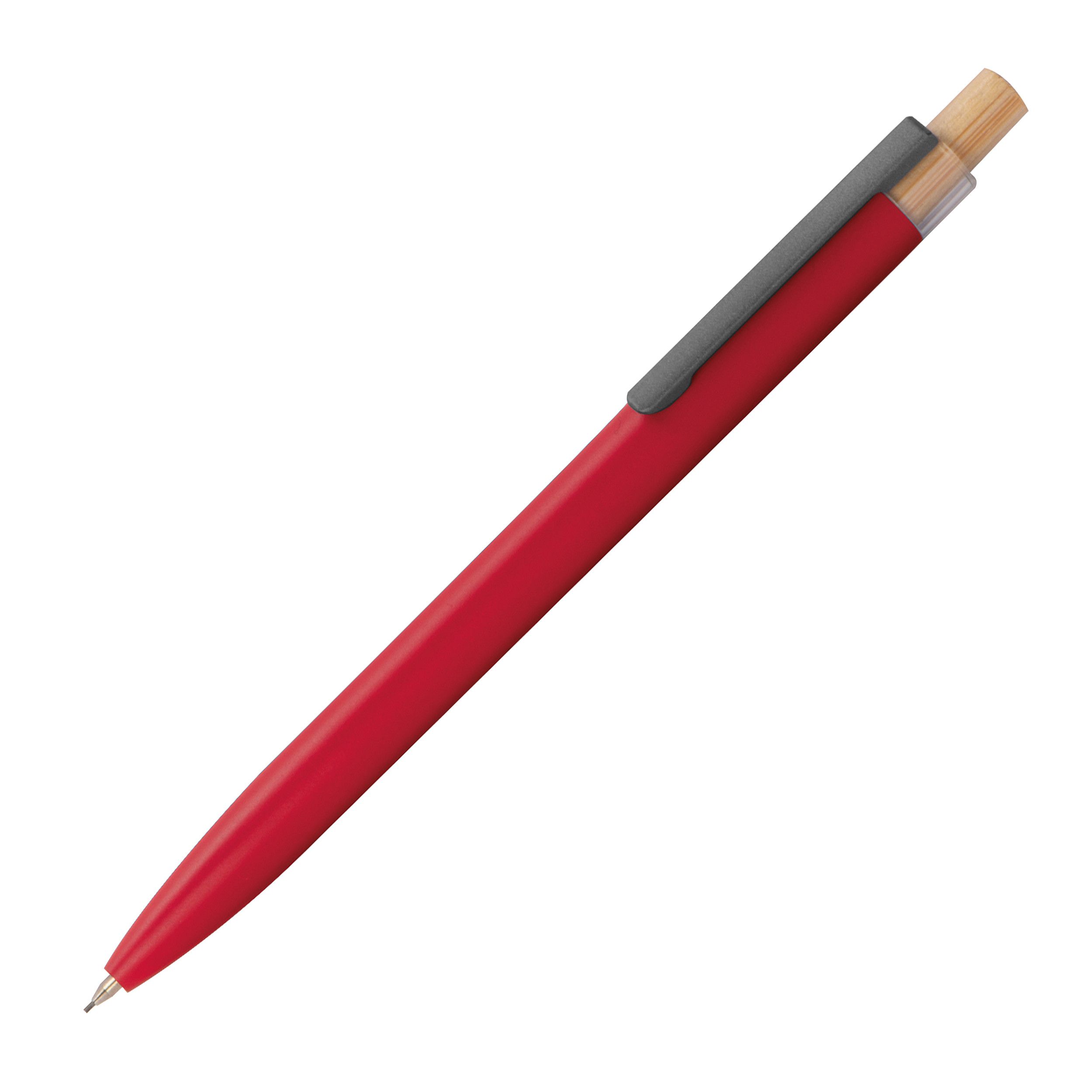 Schreibset mit Kugelschreiber und Druckbleistift aus recyceltem Aluminium  - rot-670