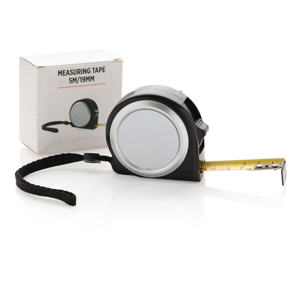 Maßband 5m/19mm - schwarz-428