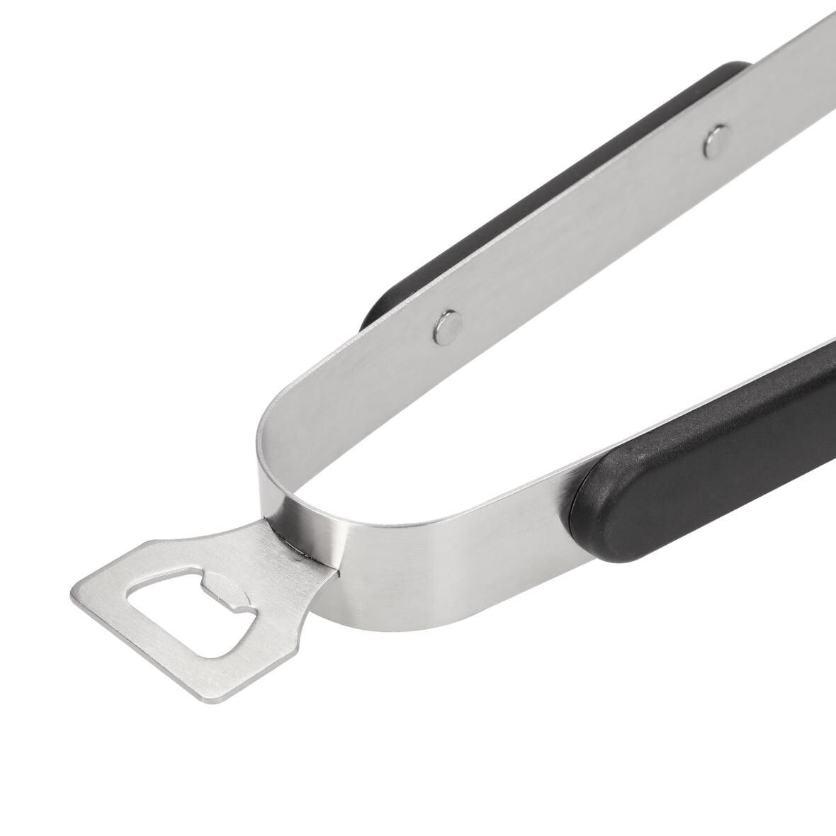 Grillzange Opener mit Kapselheber, 35 cm - grau-687