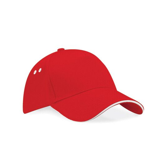 Ultimate 5 Panel Cap - Sandwich Peak - classic red - white-296