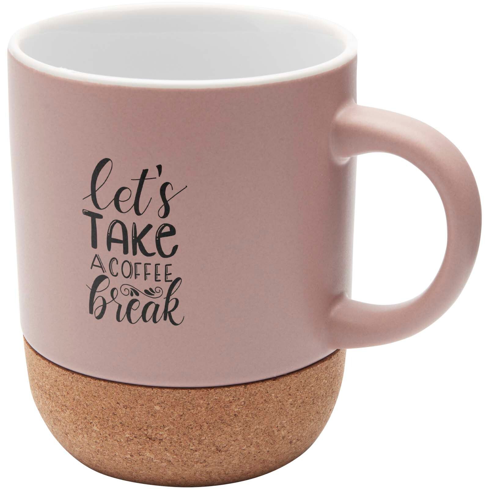 Billie 300 ml Keramiktasse mit Korkdetails  - altrosa-551