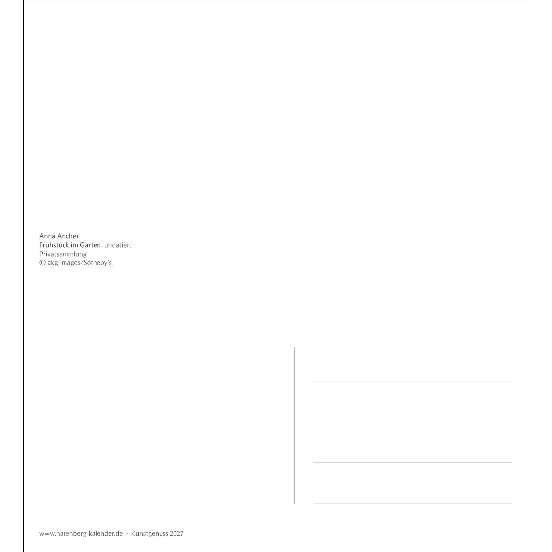 Kunstgenuss Postkartenkalender-120