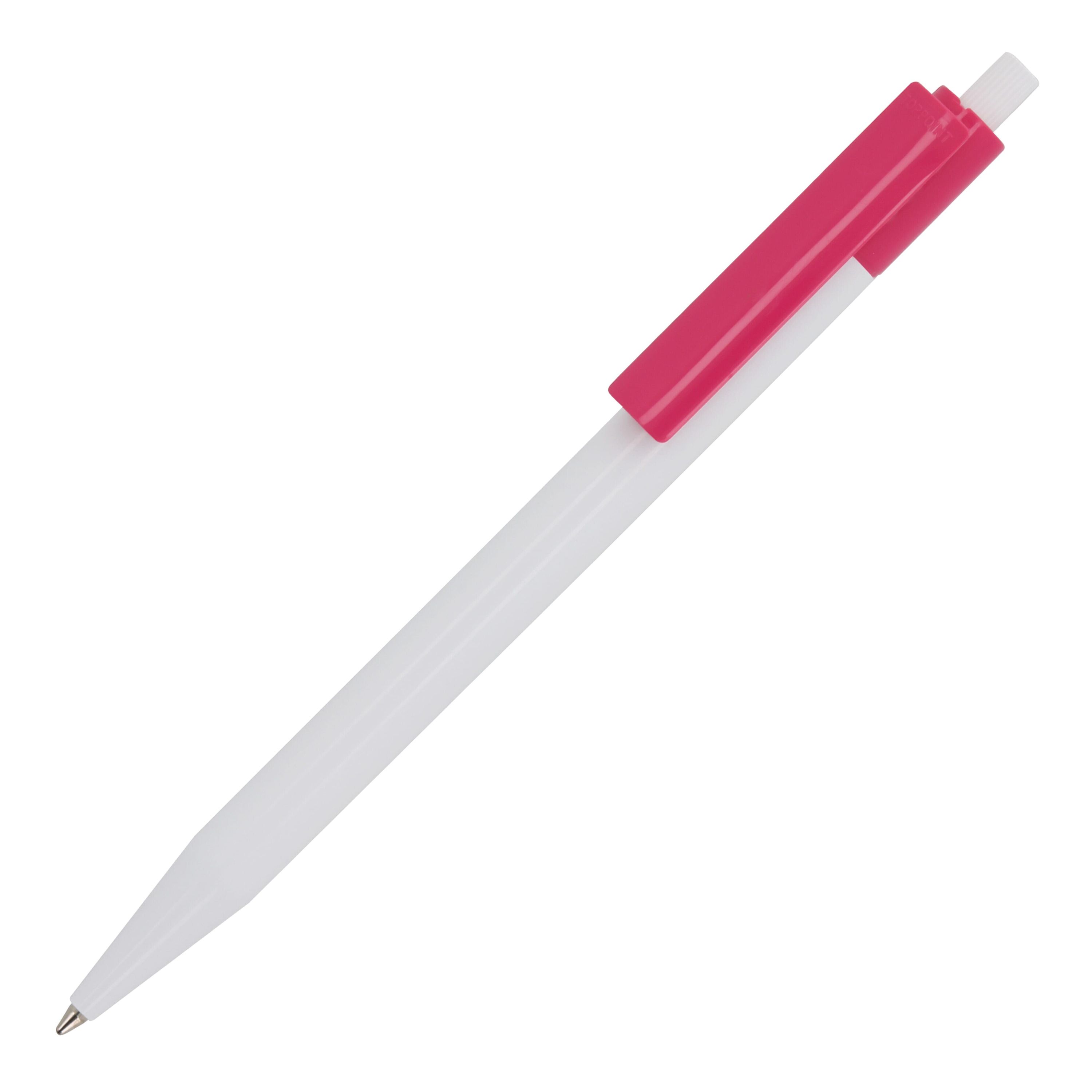 Kugelschreiber Kuma Hardcolour - weiss  -  rosa-261