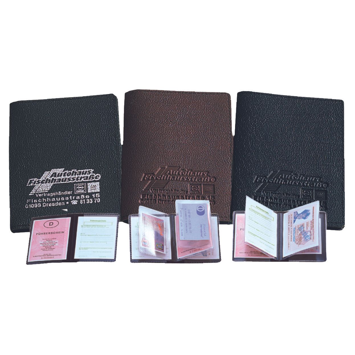 CreativDesign Ausweistasche "Soft" 4 Fächer - schwarz-685