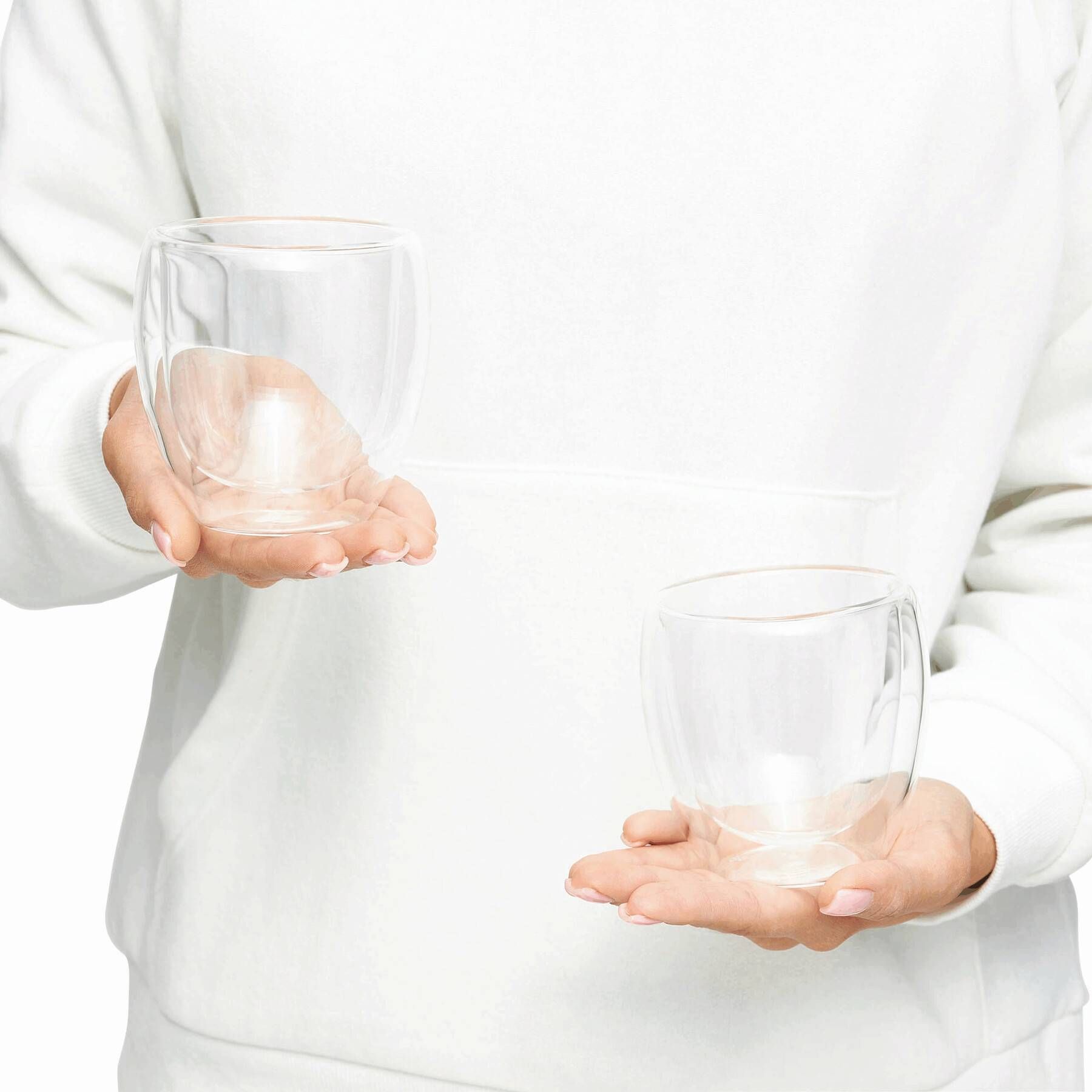 Gläser-Set, doppelwandig: 2er Set DRINK LINE M - transparent-489