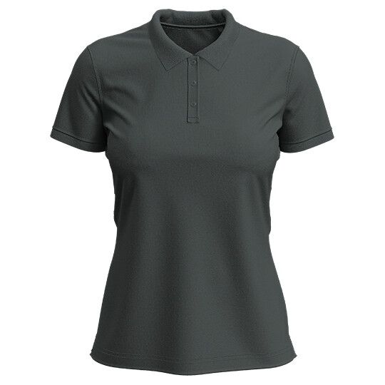 Stretch Polo - slate grey solid-196