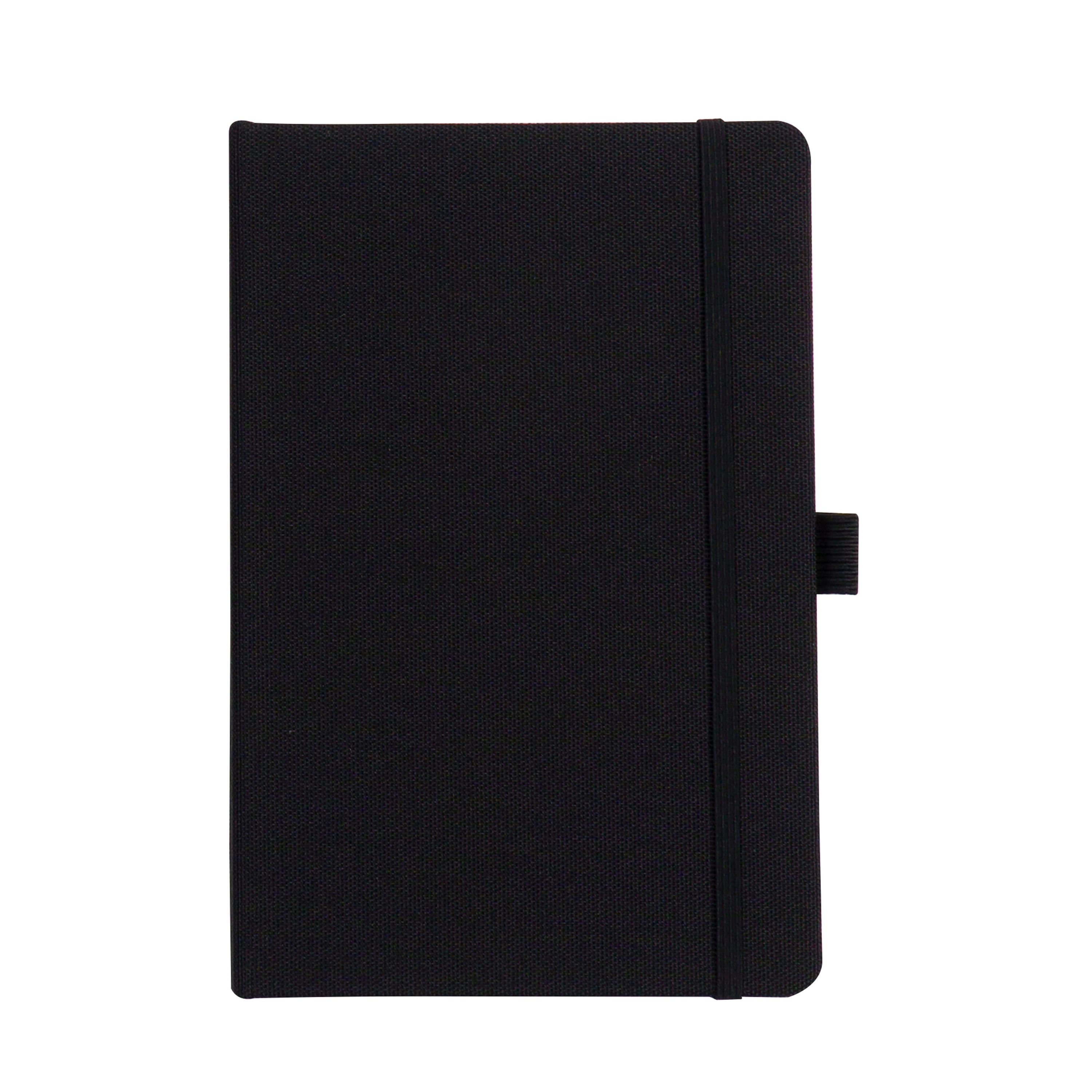 Notizbuch DIN A5 aus R-PET-Material - schwarz-725