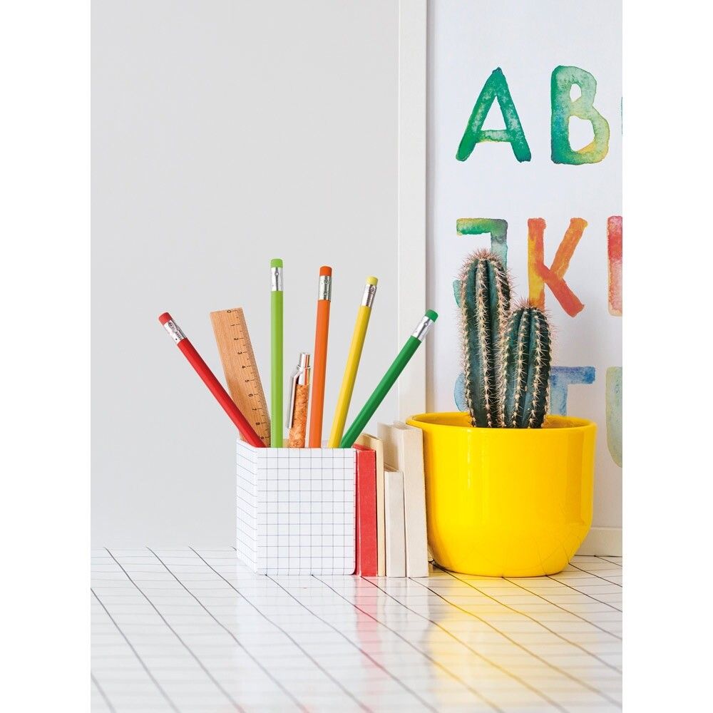 ATENEO Graphitstift mit Radiergummi und Härtegrad HB - weiß-956