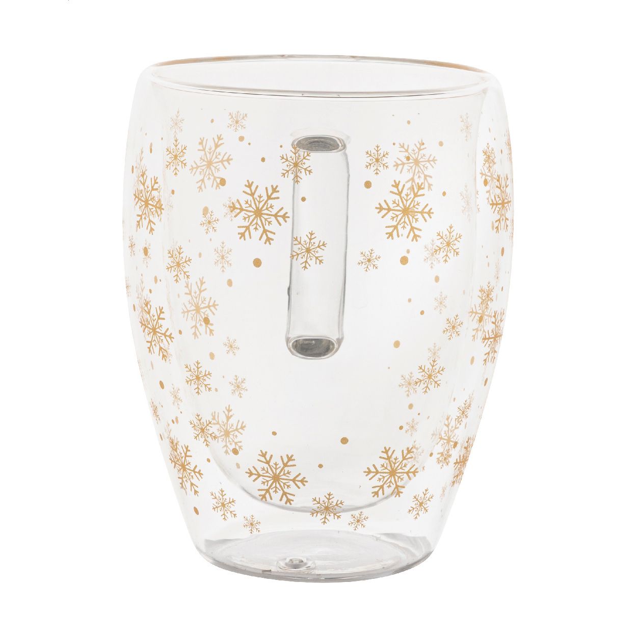 Snostro Weihnachts-Thermobecher aus Glas - transparent-468