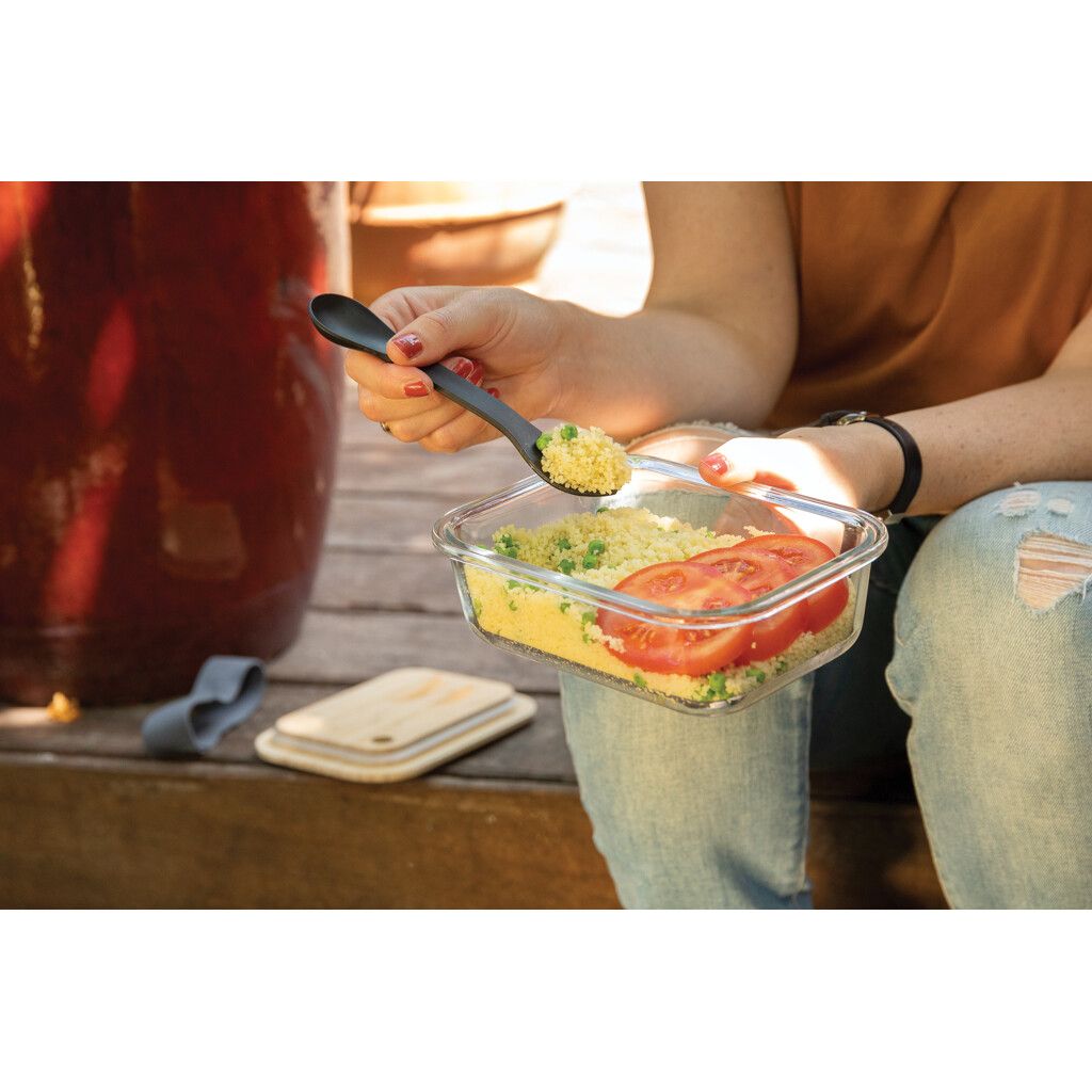 Lunch-Box aus Glas mit Bambusdeckel - transparent-147