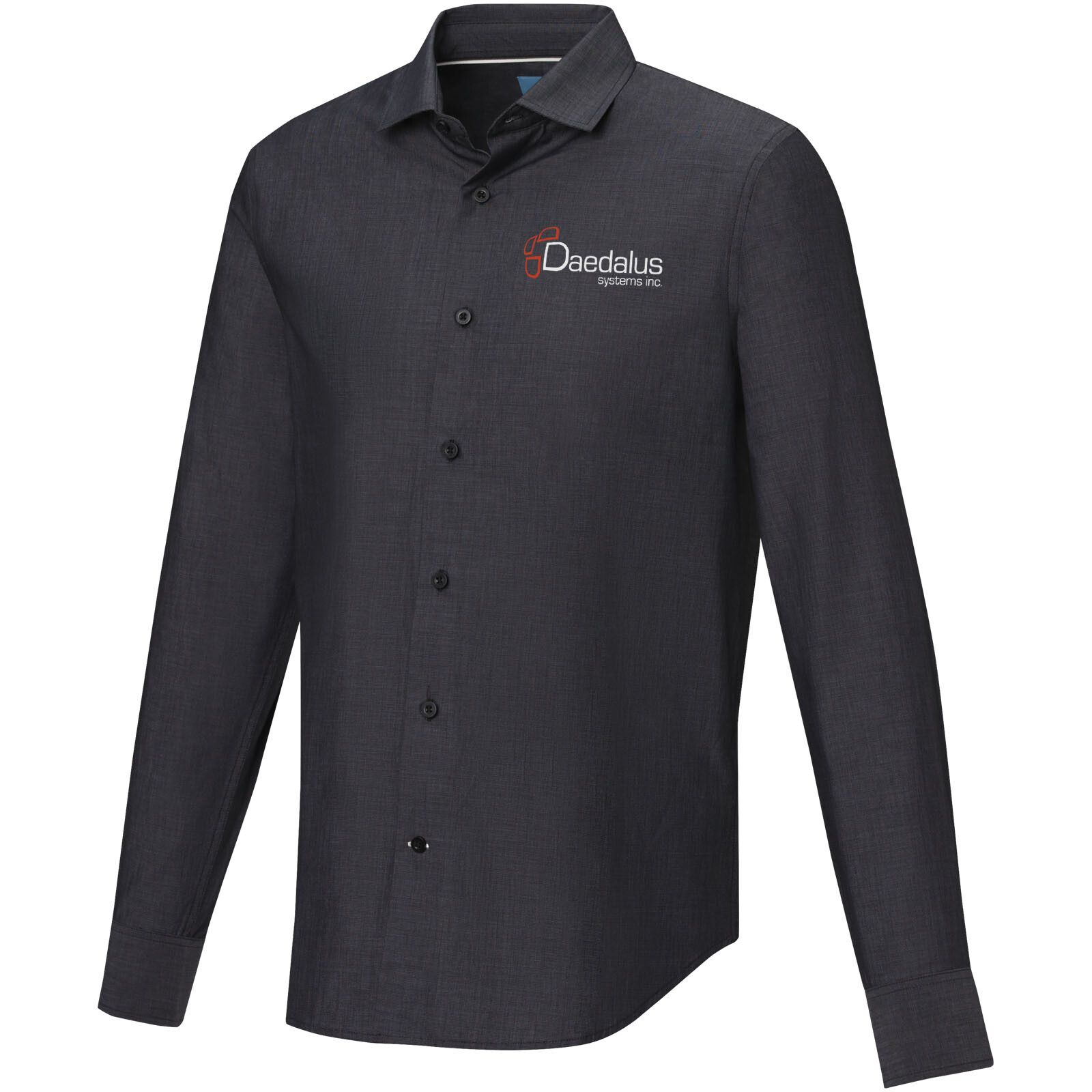 Cuprite Langarm Shirt aus Bio-Baumwolle für Herren - schwarz - L-656