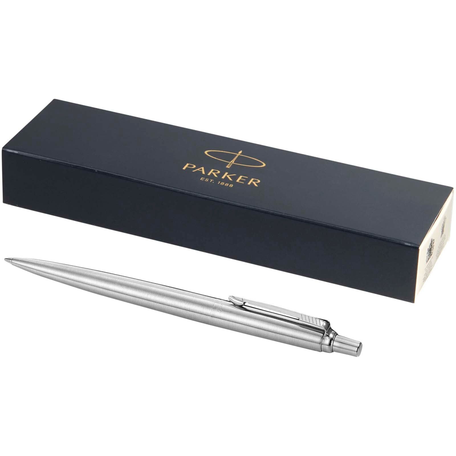 Parker Jotter Edelstahl Kugelschreiber (blaue Mine) - stahl-800