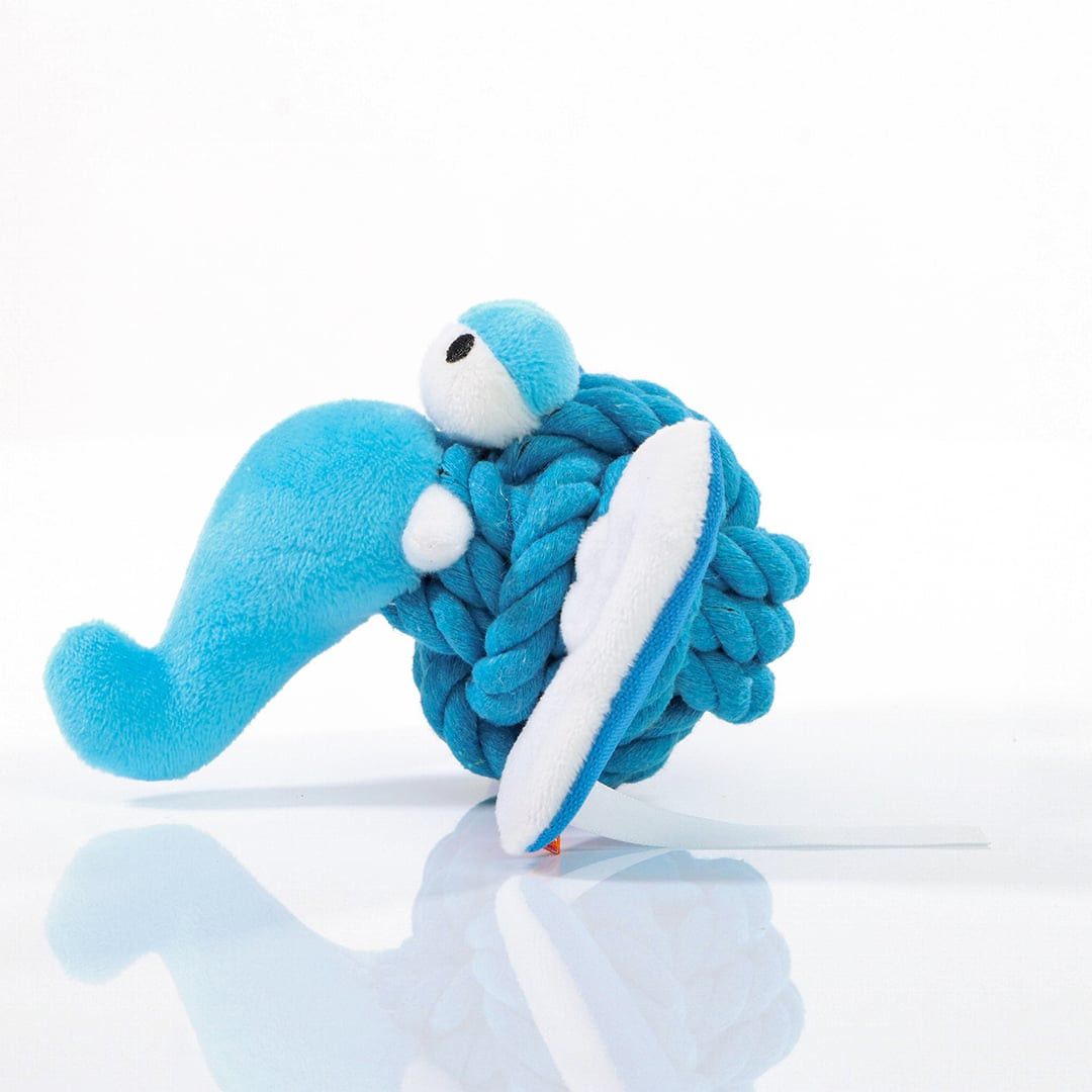 MiniFeet® Hundespielzeug Knotentier Elefant - blau-597
