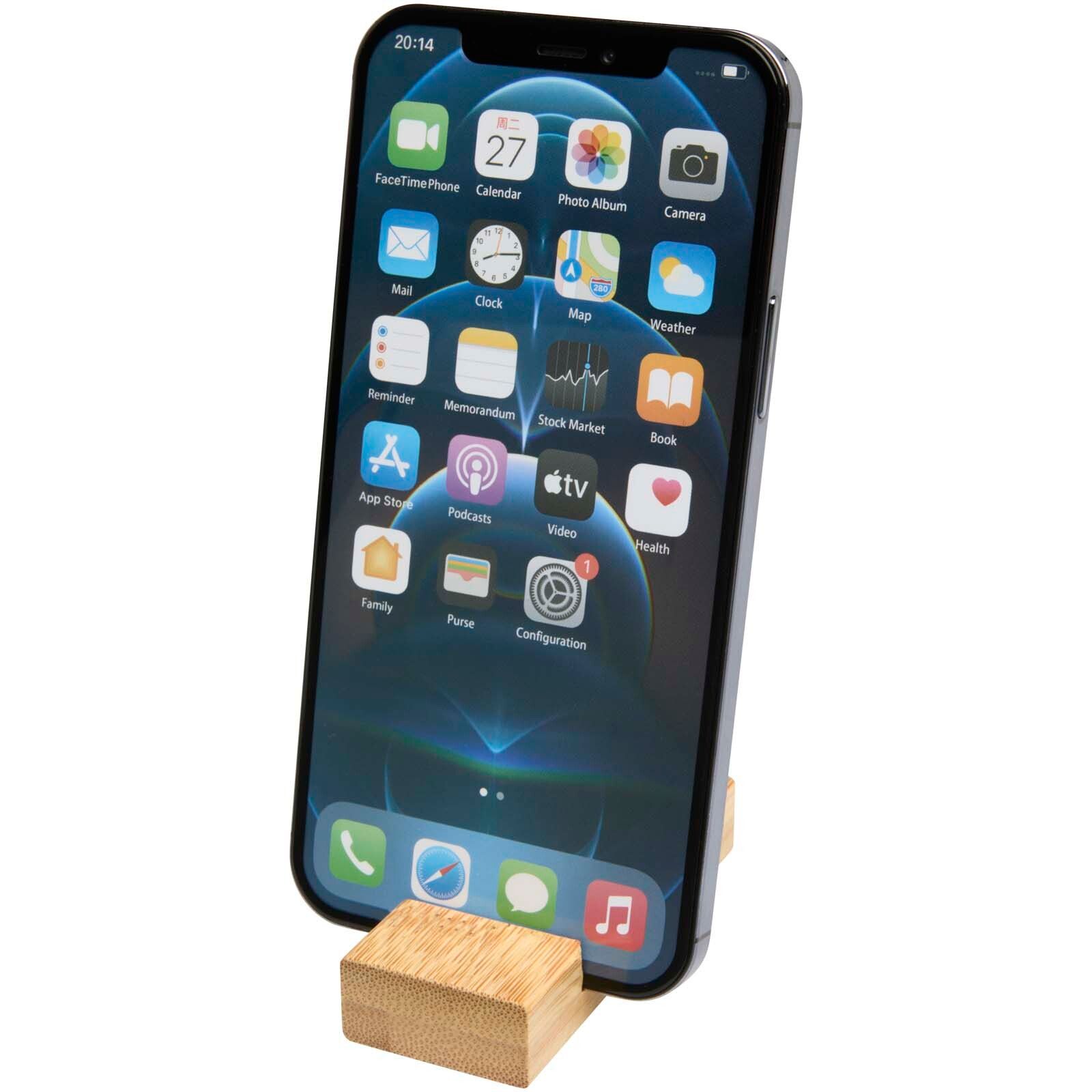 Bosona Smartphonehalterung mit Schlüsselanhänger aus Bambus - holz-218