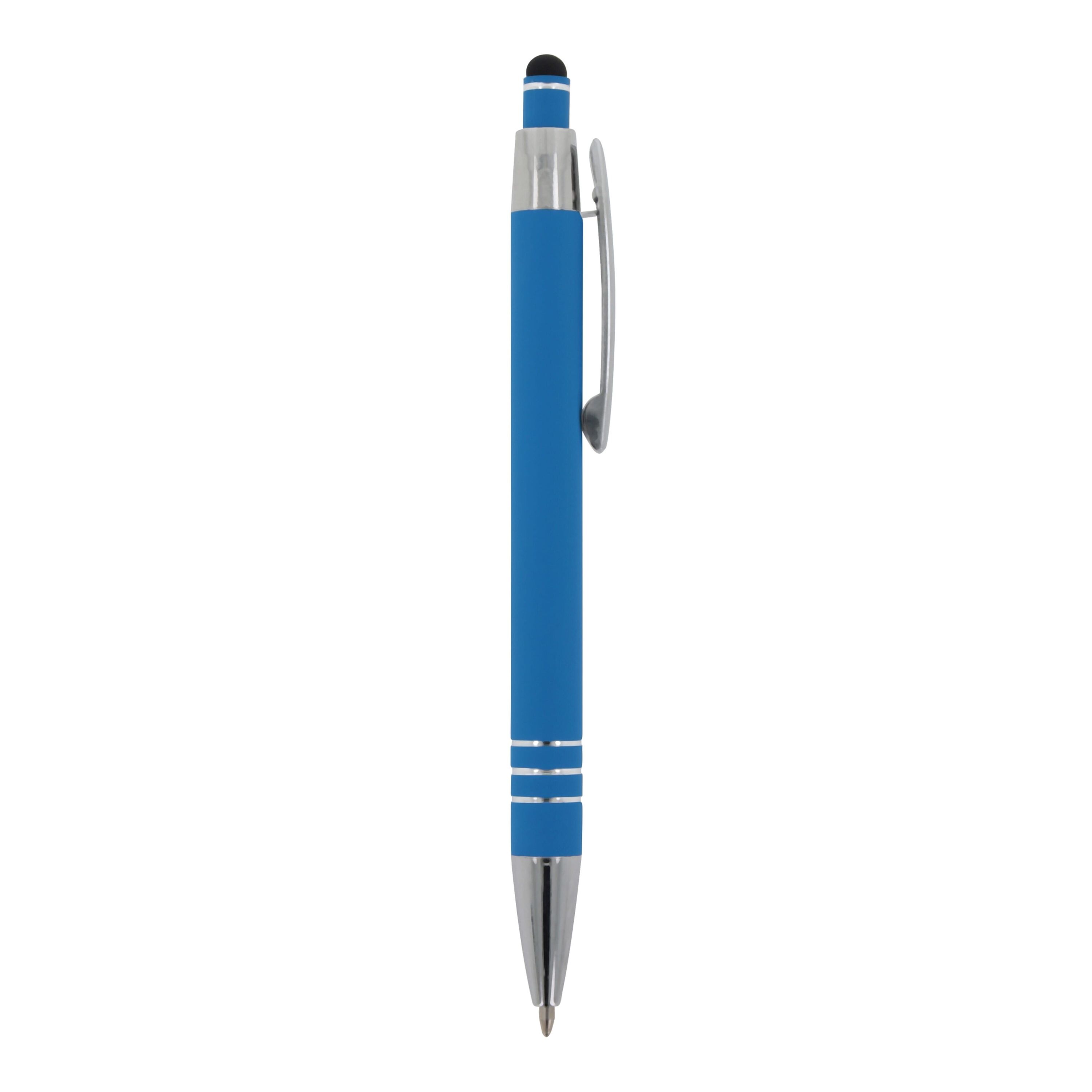 Kugelschreiber Athen Metall Softtouch - hellblau-495