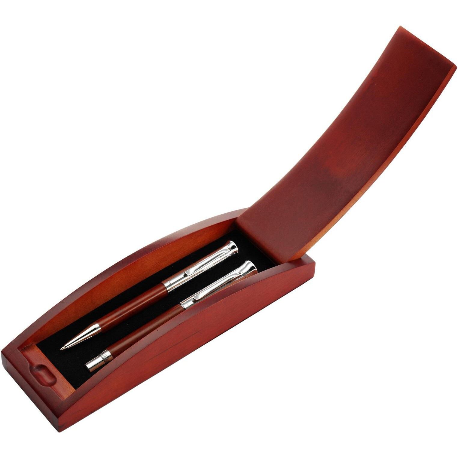 Schreibset aus Rosenholz Robin - braun-289